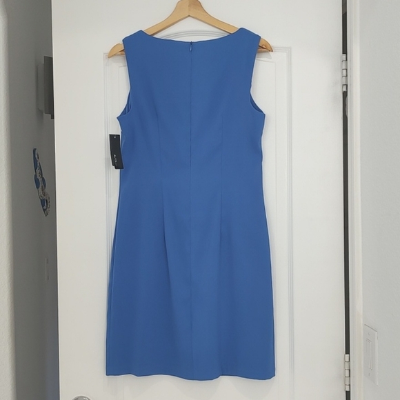 New ALYX Sleeveless Stretch Fitted Sheath Dress Pacific Blue Size 6 NWT - Picture 4 of 9
